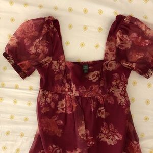 WILD FABLE FLORAL SHORT SLEEVE DRESS